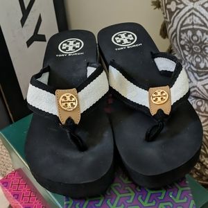 Tory Burch Franke wedge flip flops